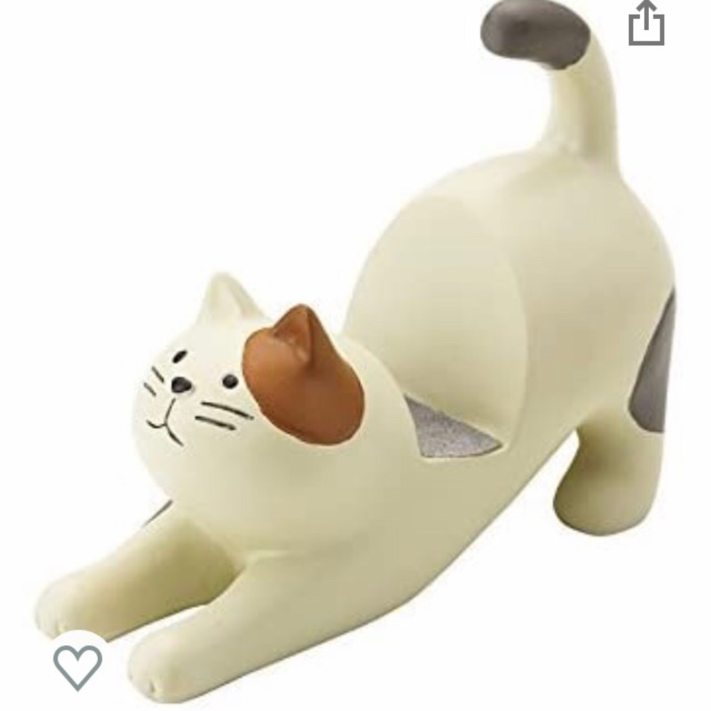 Cream Cat Cell Phone Stand